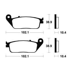 Plaquettes de frein TECNIUM Performance métal fritté - MR154