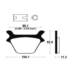 Plaquettes de frein TECNIUM Performance métal fritté - MR169