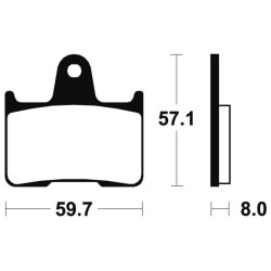 Plaquettes de frein TECNIUM Performance métal fritté - MR215