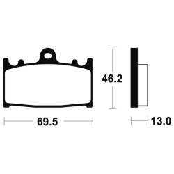 Plaquettes de frein TECNIUM Performance métal fritté - MR289