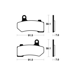 Plaquettes de frein TECNIUM Performance métal fritté - MR330