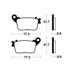 Plaquettes de frein TECNIUM Performance métal fritté - MR334