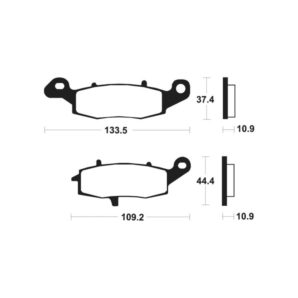 Plaquettes de frein TECNIUM Performance métal fritté - MR386