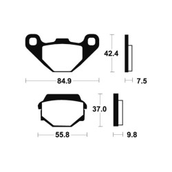 Plaquettes de frein TECNIUM Performance métal fritté - MR86