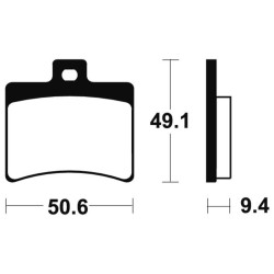 Plaquettes de frein TECNIUM Maxi Scooter métal fritté - MSS247