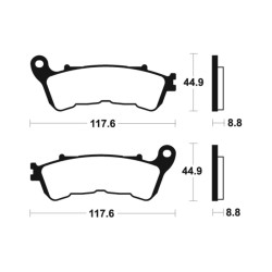 Plaquettes de frein TECNIUM Maxi Scooter métal fritté - MSS328