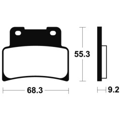 Plaquettes de frein TECNIUM Maxi Scooter métal fritté - MSS344