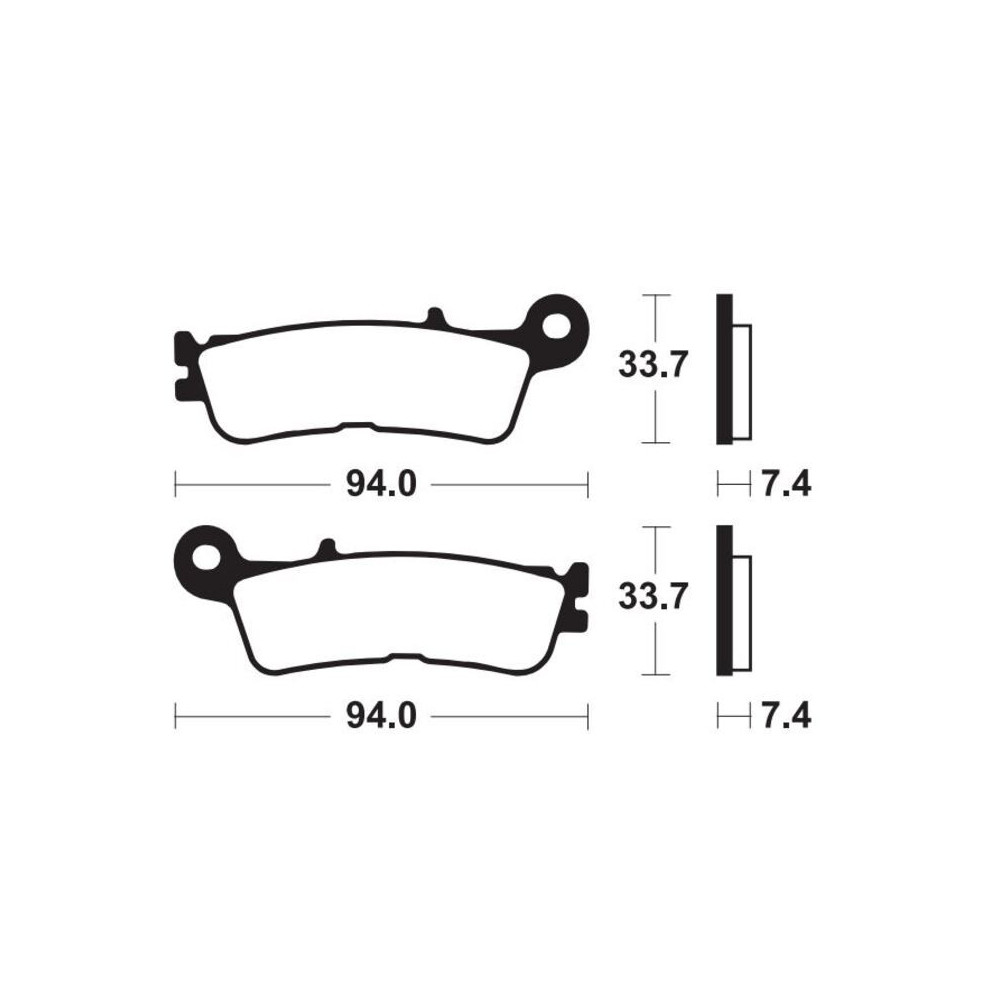 Plaquettes de frein TECNIUM MX/ATV métal fritté - MOR465