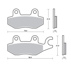 Plaquettes de frein TECNIUM Professional Racing métal fritté - MSR455