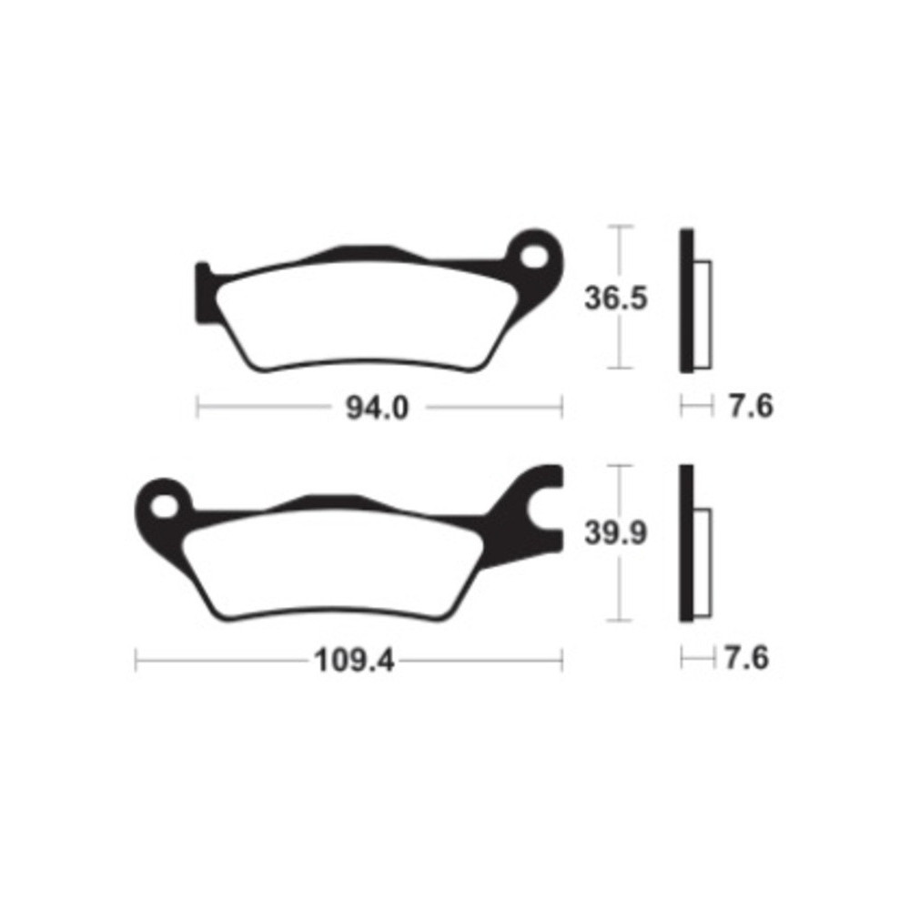 Plaquettes de frein TECNIUM - MA451