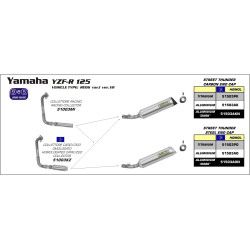 Silencieux Arrow aluminium, Yamaha 125 YZF-R 2008-18