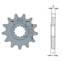 Pignon TECNIUM acier standard 1120 - 420 Tecnium 1 - AVSmoto Racing Parts 