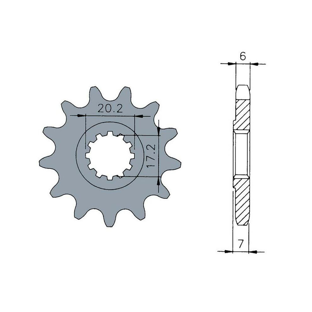 Pignon TECNIUM acier standard 1120 - 420 Tecnium 1 - AVSmoto Racing Parts 