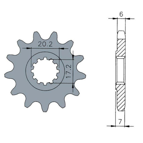 Pignon TECNIUM acier standard 1120 - 420 Tecnium 1 - AVSmoto Racing Parts 