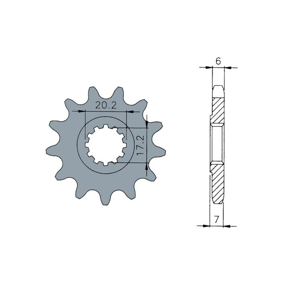 Pignon TECNIUM acier standard 1120 - 420 Tecnium 1 - AVSmoto Racing Parts 