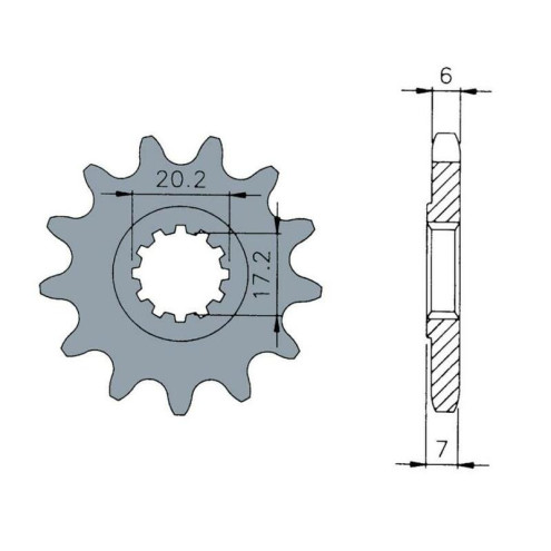 Pignon TECNIUM acier standard 1120 - 420 Tecnium 1 - AVSmoto Racing Parts 