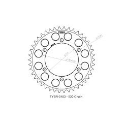 Couronne aluminium Moto2 anodisé or