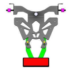 Support de plaque V PARTS noir Honda CB1000R V PARTS 3 - AVSmoto Racing Parts 