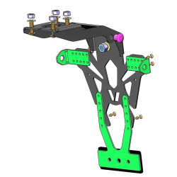 Support de plaque V PARTS noir Kawasaki Ninja 400 V PARTS 2 - AVSmoto Racing Parts 