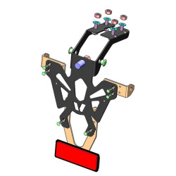 Support de plaque V PARTS noir Kawasaki Z125 V PARTS 2 - AVSmoto Racing Parts 