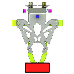 Support de plaque V PARTS noir Suzuki GSX-S750/1000 V PARTS 2 - AVSmoto Racing Parts 