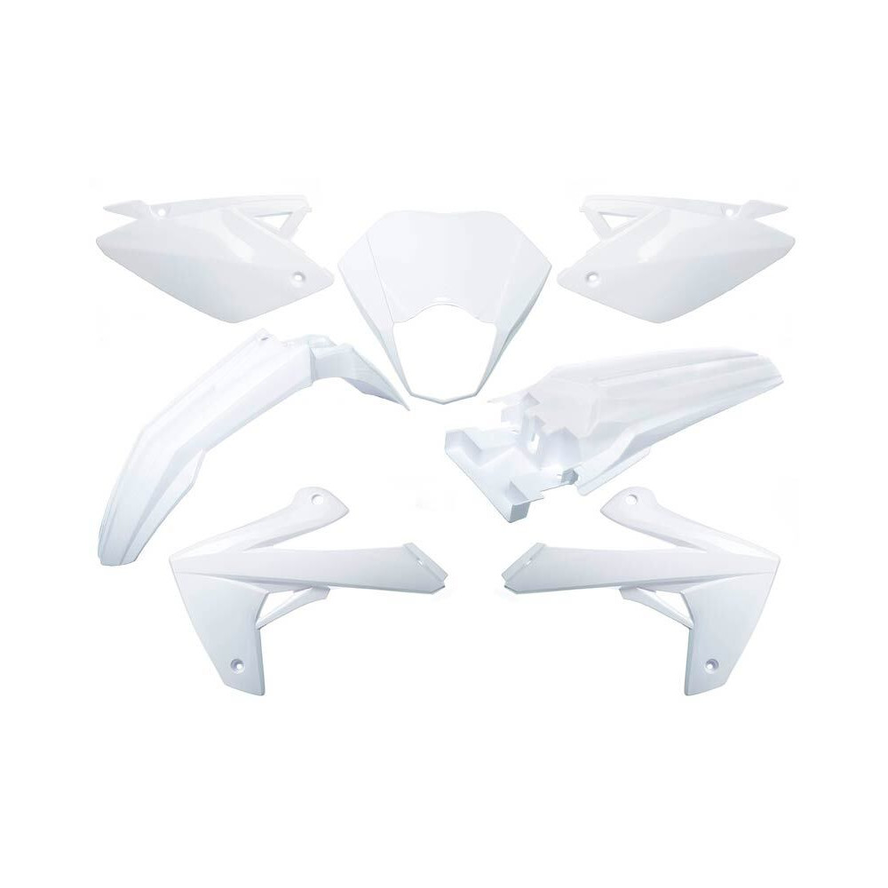 Kit plastique blanc brillant - Rieju MRT/MRT Pro 50 2009-21