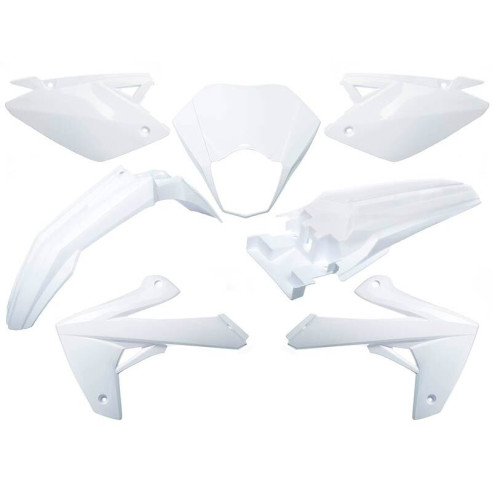 Kit plastique blanc brillant - Rieju MRT/MRT Pro 50 2009-21