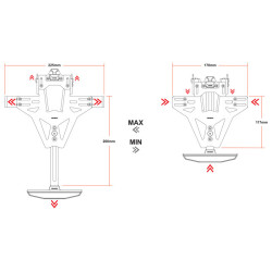 Support de plaque HIGHSIDER Akron-RS Pro HIGHSIDER 3 - AVSmoto Racing Parts 