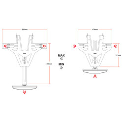 Support de plaque HIGHSIDER Akron-RS (sans éclairage) HIGHSIDER 3 - AVSmoto Racing Parts 