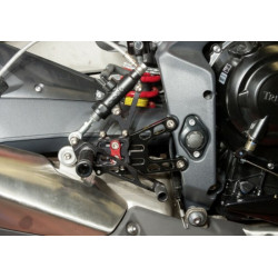 Commandes reculées LSL Multipositions anodisées noires Triumph 675 Street Triple R