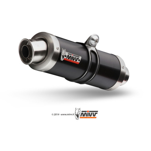 Silencieux MIVV GP inox brossé noir Kawasaki Z750 04-06