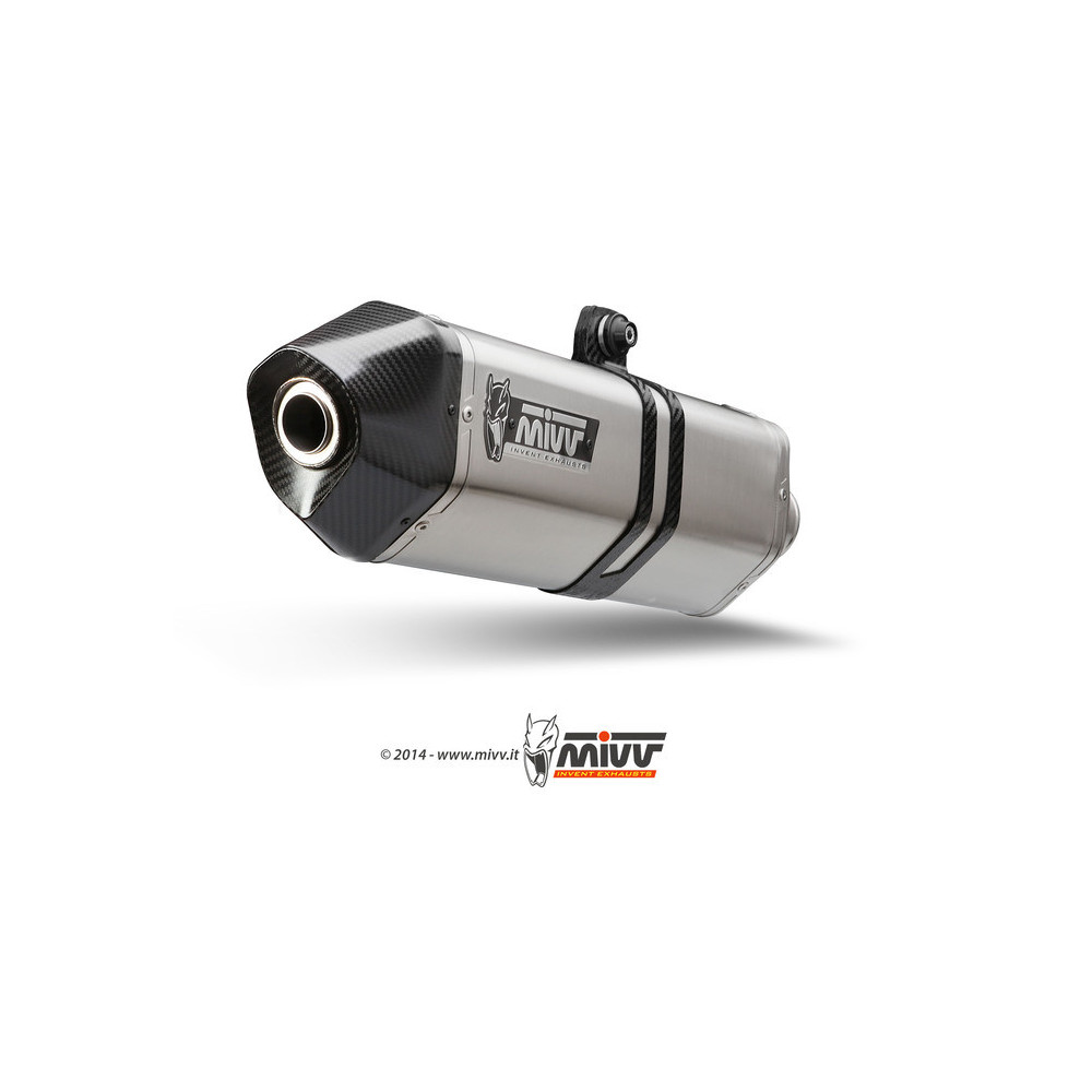 Silencieux MIVV Speed Edge inox embout carbone Suzuki DL650 V-Strom 12-21