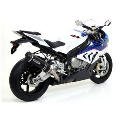 Echappement Arrow Race Tech aluminium noir embout carbone, BMW S 1000 RR 15-16