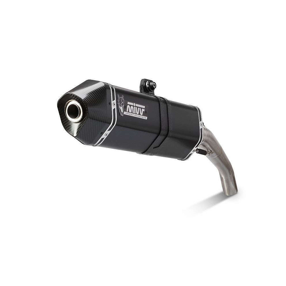 Silencieux MIVV Speed Edge - Inox noir embout carbone Honda CRF1000L Africa Twin 16-19