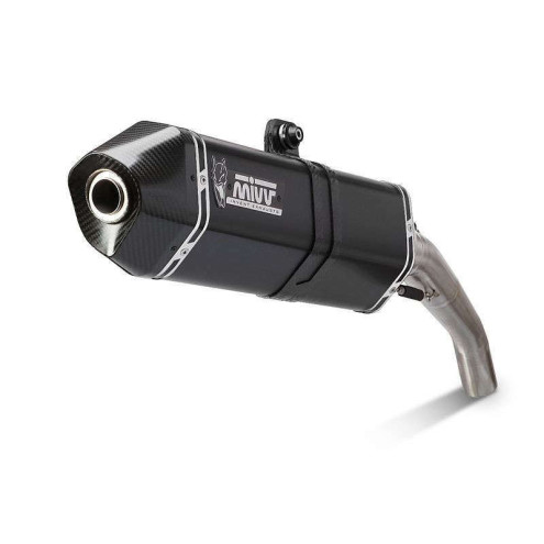 Silencieux MIVV Speed Edge - Inox noir embout carbone Honda CRF1000L Africa Twin 16-19