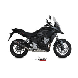 Silencieux MIVV Suono inox noir embout carbone Honda CB500F 16-18