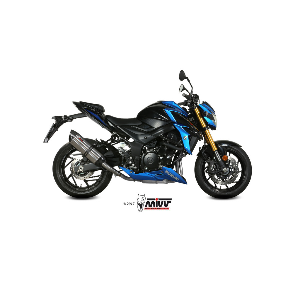 Silencieux MIVV Suono inox/casquette carbone Suzuki GSX-S750