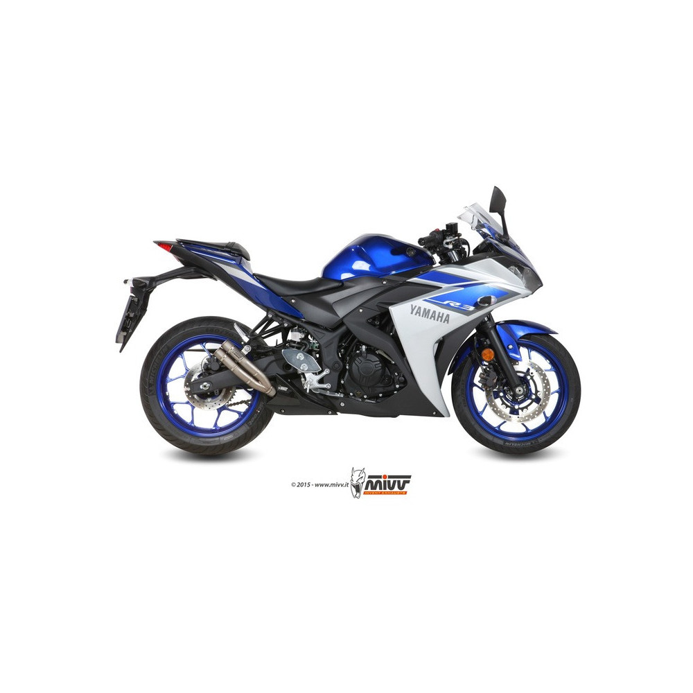 Silencieux MIVV Double Gun Full Titane Yamaha YZF R3 15-16