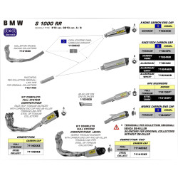 Ligne complète Arrow COMPETITION "EVO Full Titanium" BMW S 1000 RR 2015-18