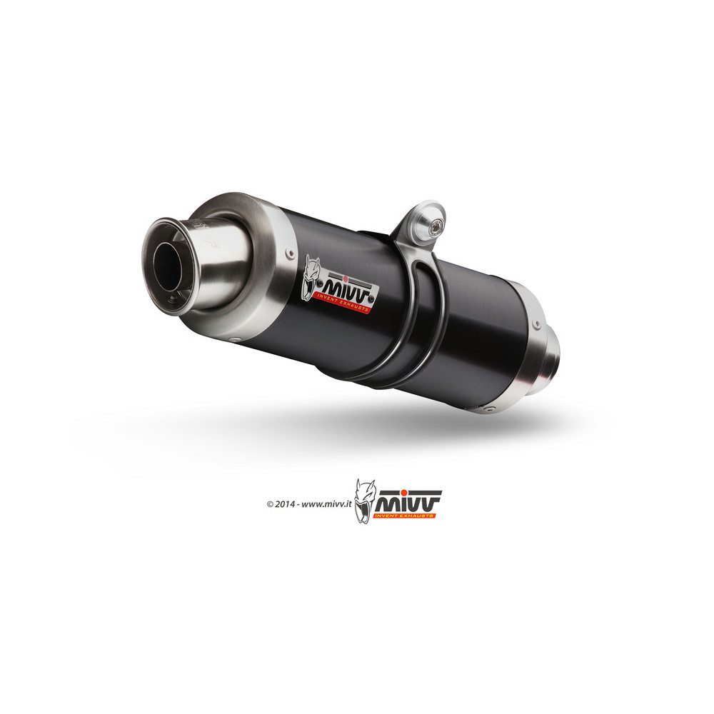 Silencieux MIVV GP inox brossé noir GSX-R600/GSX-R750