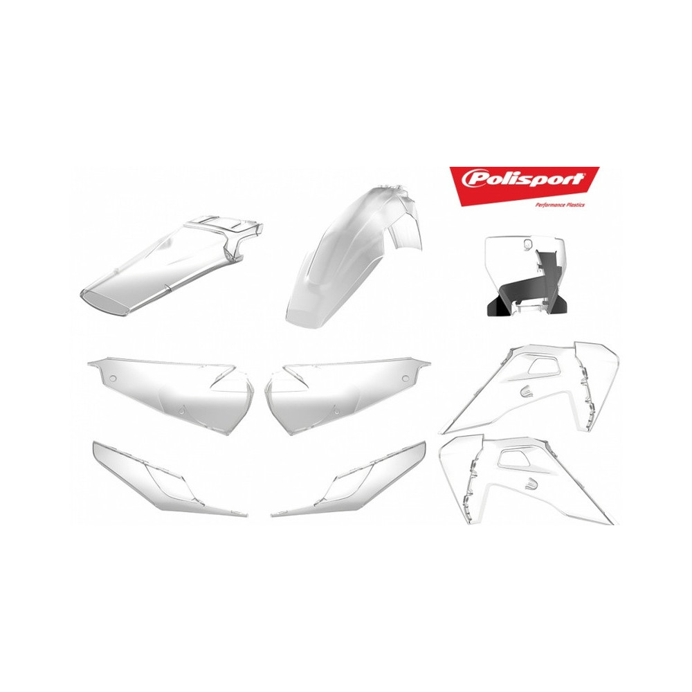 Kit plastiques POLISPORT transparent Husqvarna TC/FC