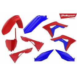 Kit plastiques POLISPORT rouge/bleu Honda CRF250/450R