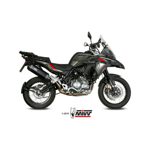 Silencieux MIVV Speed Edge- Inox noir embout carbone Benelli TRK 502X 18-23