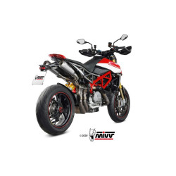 Silencieux double MIVV X-M1 - titane embout inox Ducati Hypermotard 950/SP/RV2 19-23