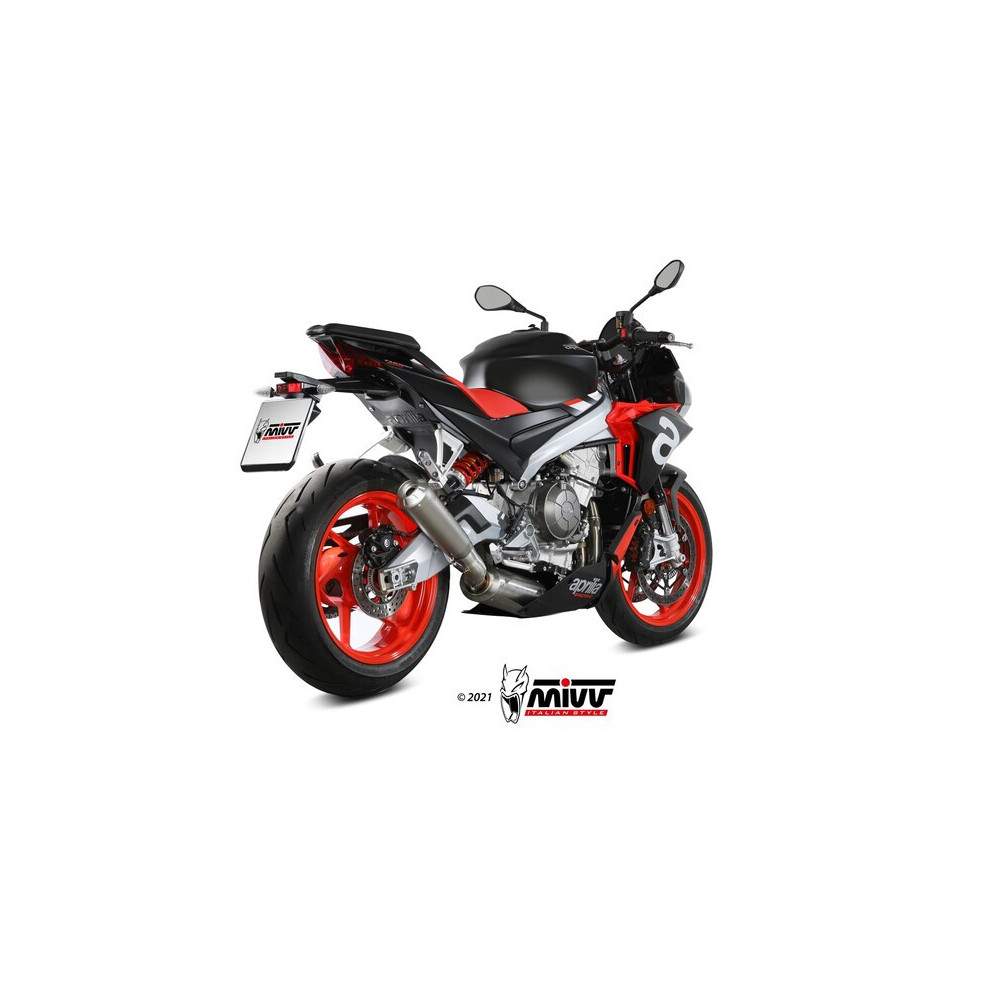 Ligne complète MIVV X-M1 - Titane embout inox  Aprilia 660 RS 20-23 / 660 Tuono 20-23