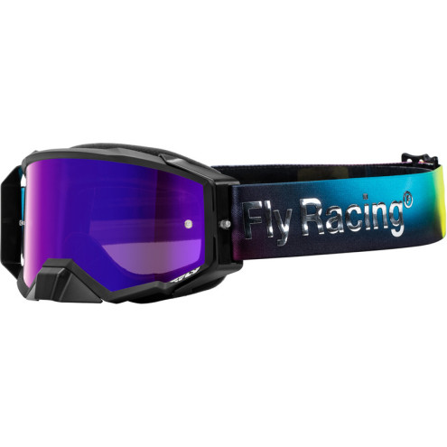 Masque FLY RACING Zone Elite Fuschia/Electric Blue/Hi-Vis/Magenta - écran Teal/fumé