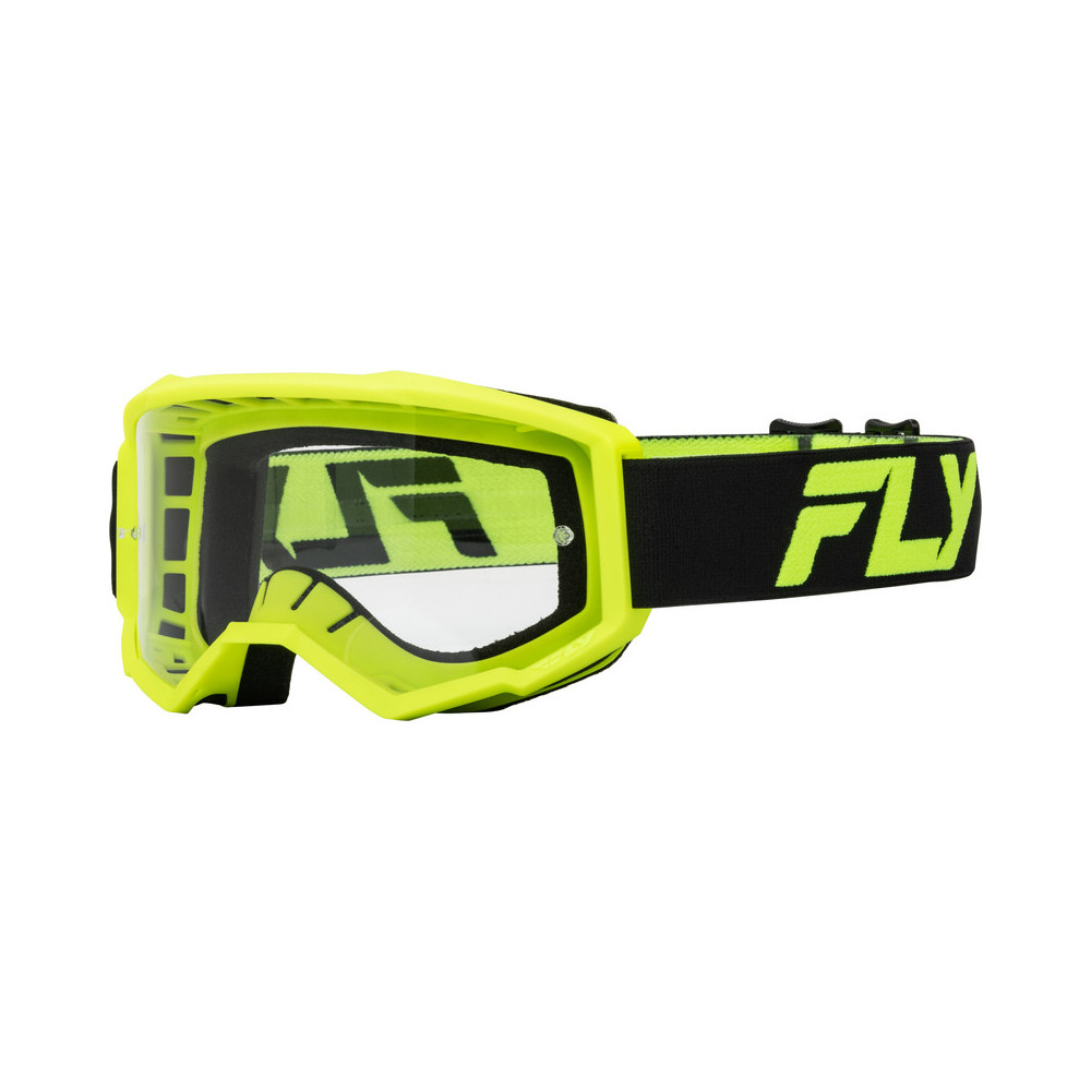 Masque FLY RACING Focus noir/jaune fluo - écran clair