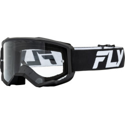 Masque FLY RACING Focus blanc/noir - écran clair