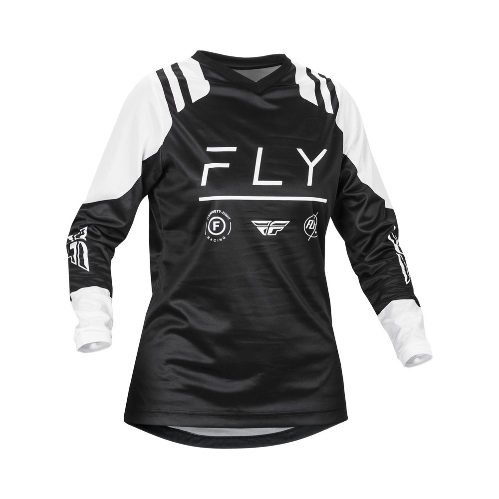 Maillot femme FLY RACING F-16 - noir/blanc