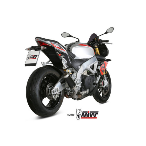 Silencieux MIVV MK3 - Inox noir - Aprilia Tuono V4 1100 18-20